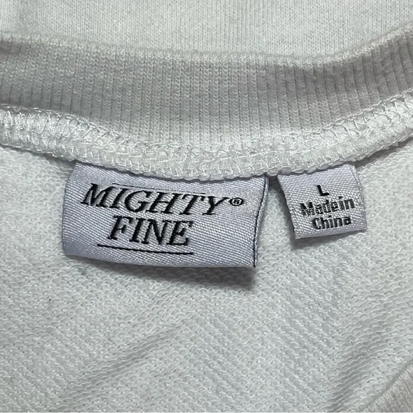 Mighty Fine USA
Embroidered Sweatshirt Womens Size Large White Fleece Pullover - Picture 4 of 12